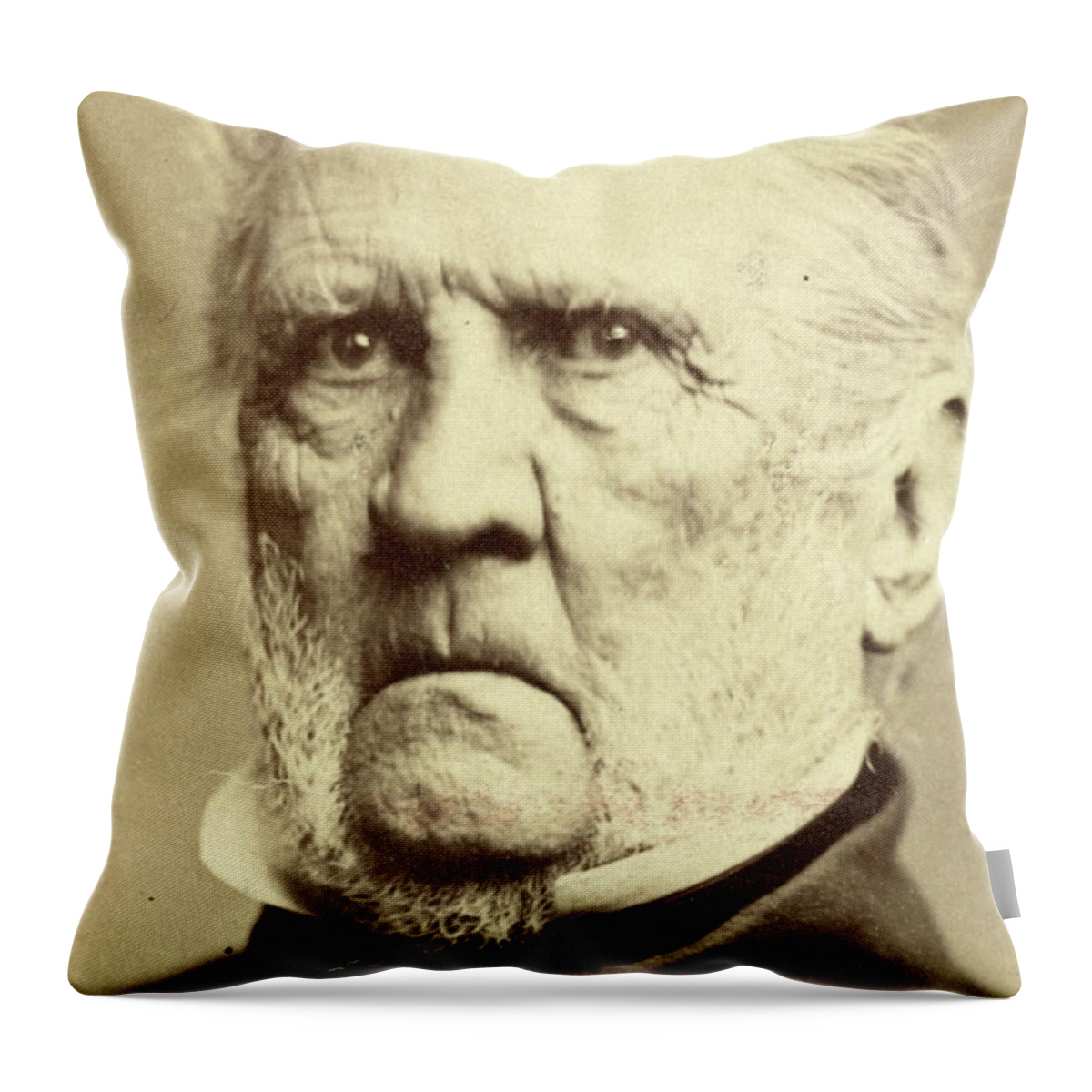 1860 Throw Pillow featuring the photograph Winfield Scott (1786-1866) #22 by Granger