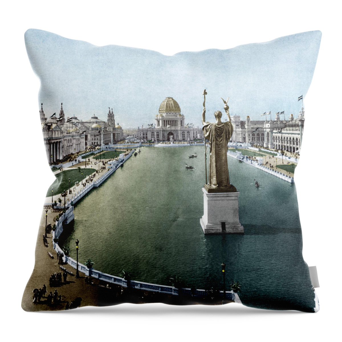 1893 Throw Pillow featuring the photograph Columbian Exposition, 1893 #8 by Granger