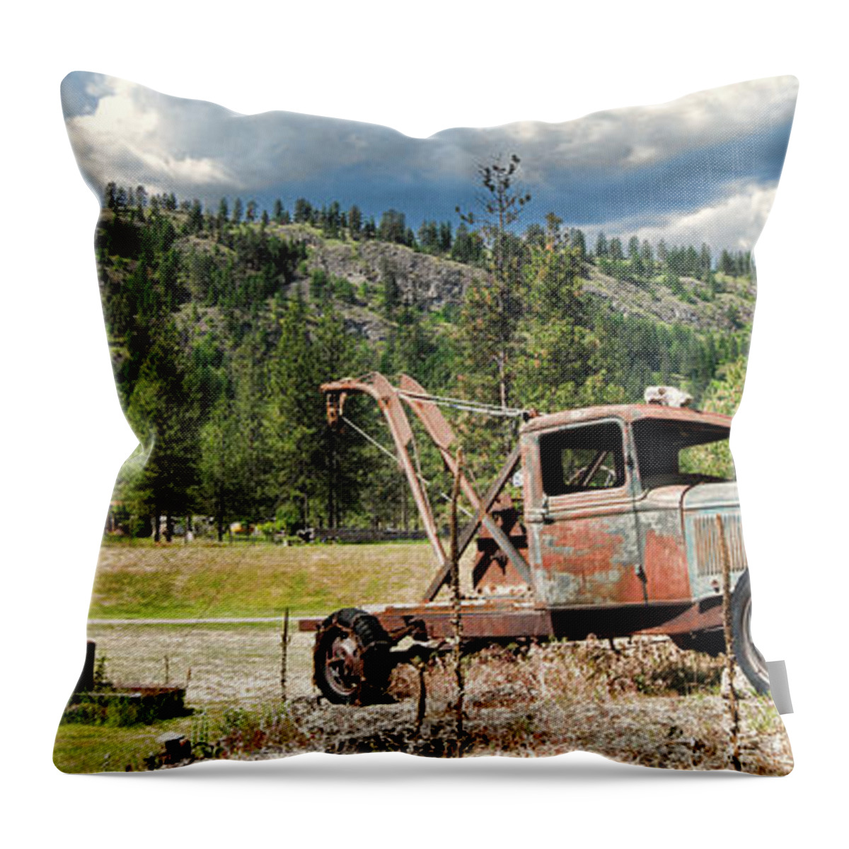 Tow Throw Pillow featuring the photograph 24 7 365 Towing by Allan Van Gasbeck