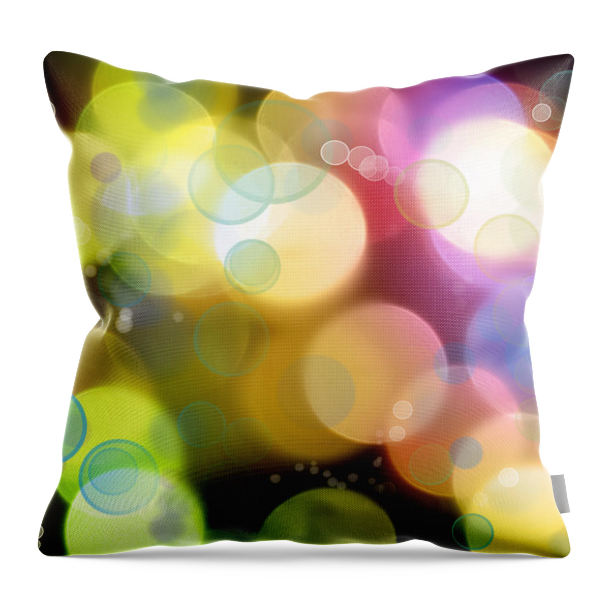 Colorful Throw Pillow featuring the photograph Abstract background #242 by Les Cunliffe