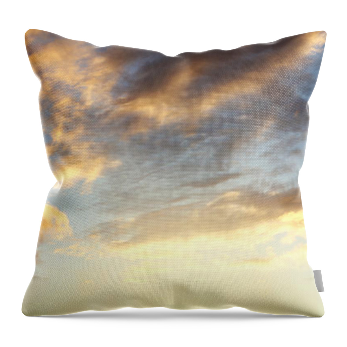 Clouds Throw Pillow featuring the photograph Bright sky #26 by Les Cunliffe