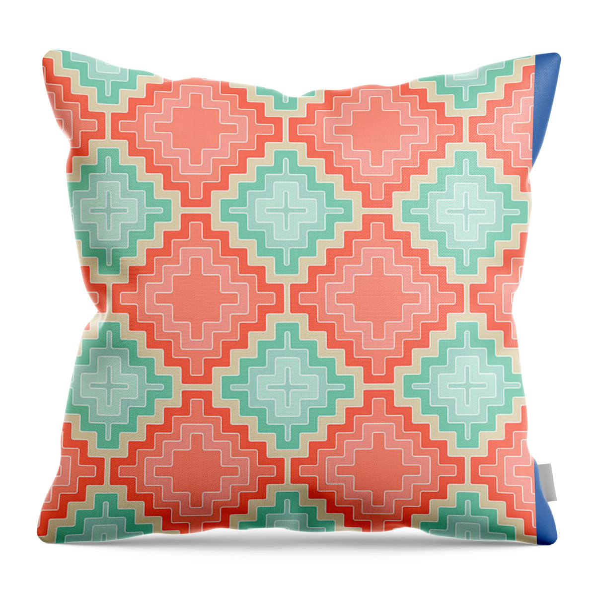 John Francis Throw Pillow featuring the painting Coral Fish by MGL Meiklejohn Graphics Licensing