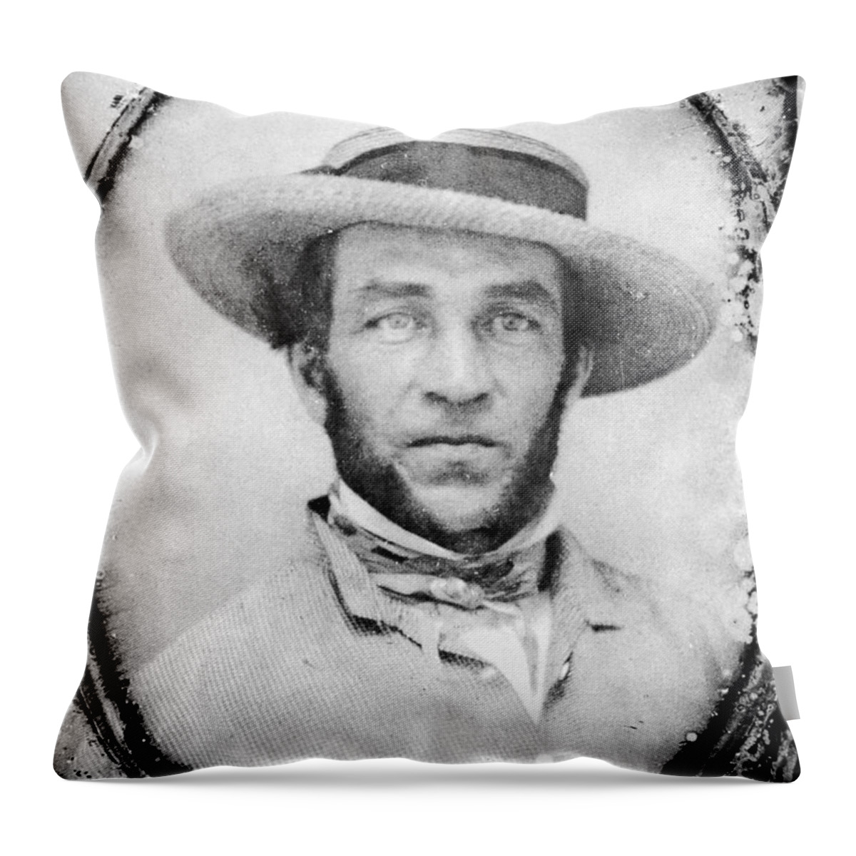 1855 Throw Pillow featuring the photograph Walt Whitman (1819-1892) #28 by Granger