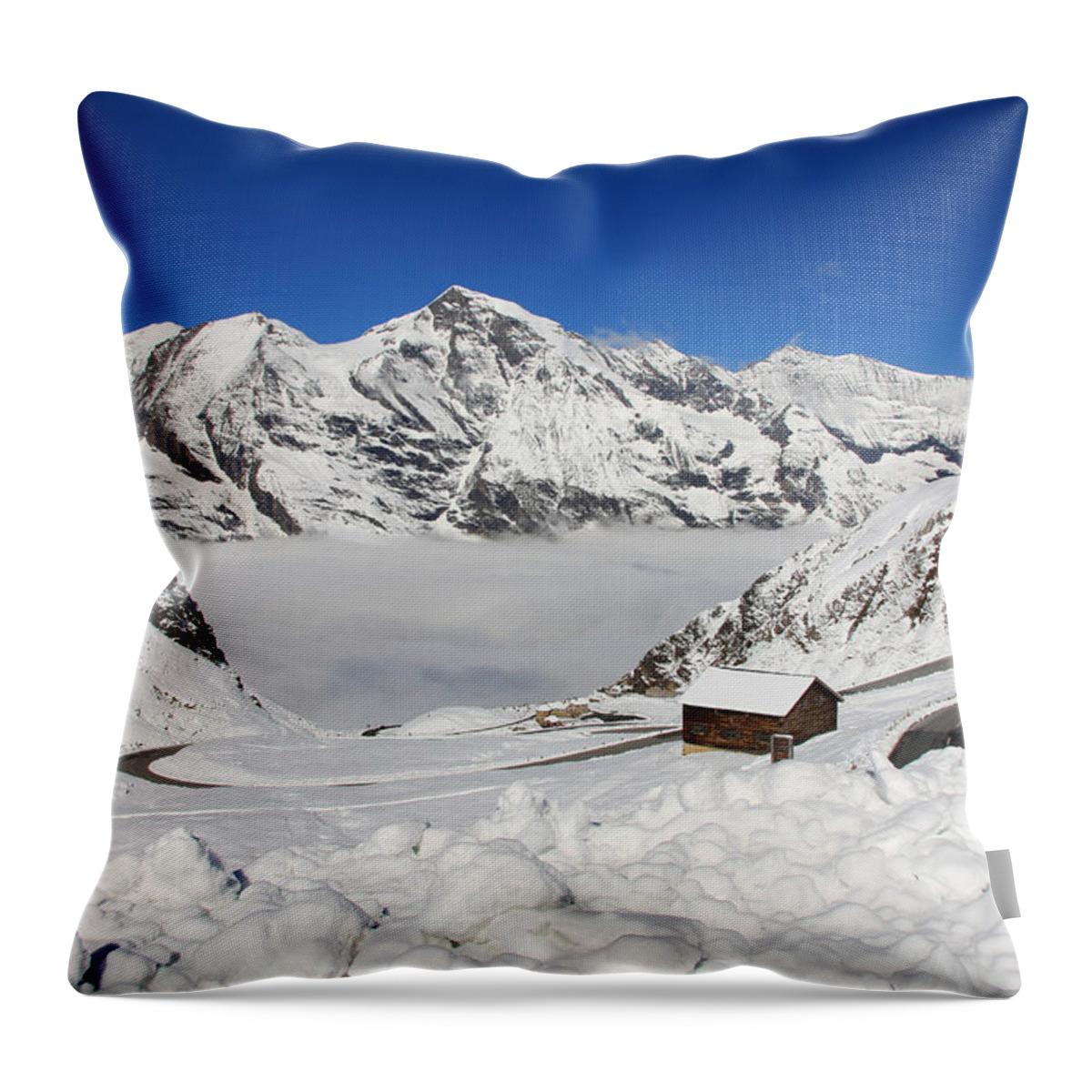 Austria Throw Pillow featuring the photograph Austrian Mountains #3 by Sue Leonard