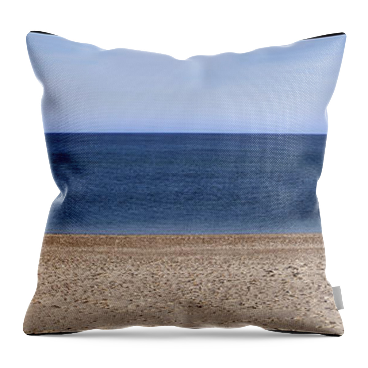 Beach Throw Pillow featuring the photograph Color Bars Beach Scene by Charles Harden