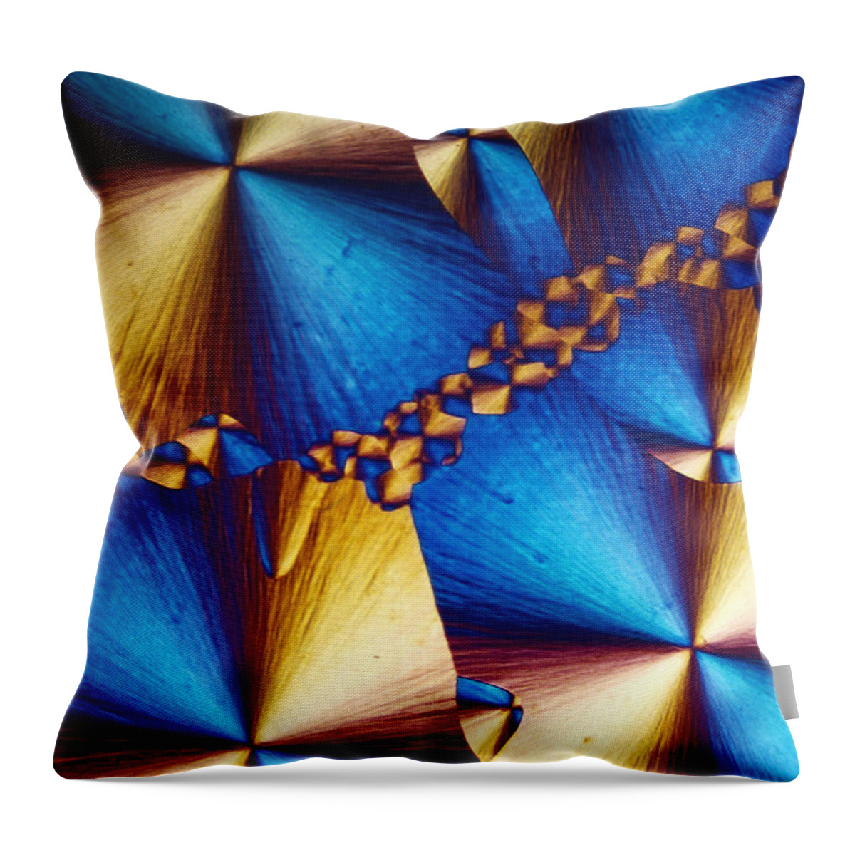 Polarize Throw Pillow featuring the photograph Cholesterol Acetate #3 by Charles Gellis