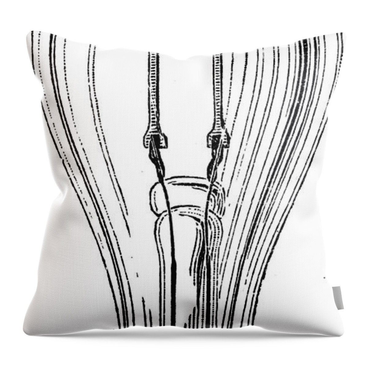 19th Century Throw Pillow featuring the drawing EDISON LAMP, 19th CENTURY #6 by Granger