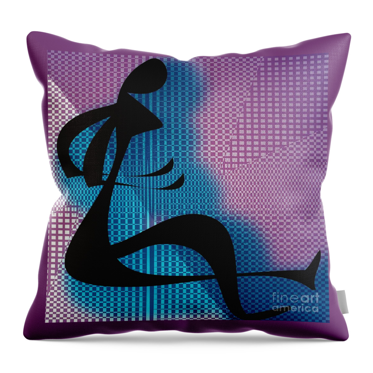 Digital Throw Pillow featuring the digital art Form by Iris Gelbart