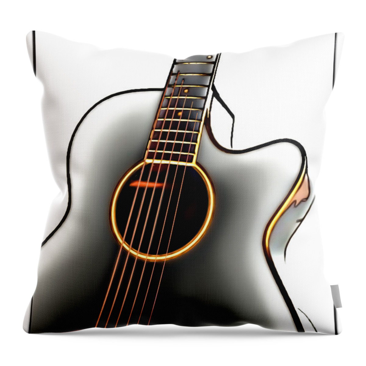 Guitar Throw Pillow featuring the photograph Guitar by Walt Foegelle