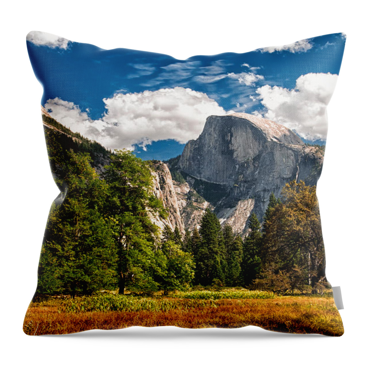 Yosemite Throw Pillow featuring the photograph Half Dome #1 by Cat Connor