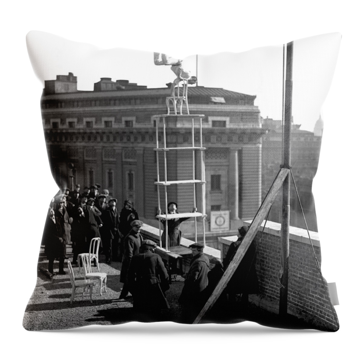 Entertainment Throw Pillow featuring the photograph Jammie Reynolds, American Daredevil #3 by Science Source