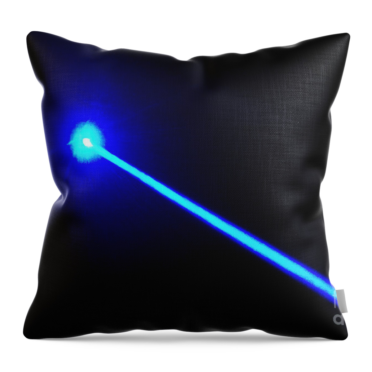 Focus Throw Pillow featuring the photograph Laser Beam #3 by GIPhotoStock