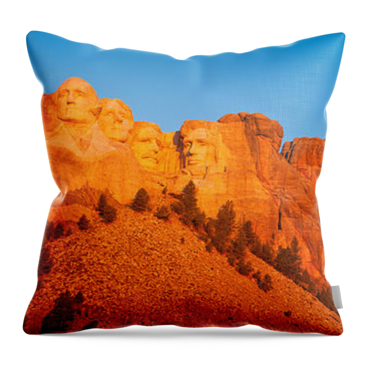 Photography Throw Pillow featuring the photograph Low Angle View Of A Monument, Mt #3 by Panoramic Images