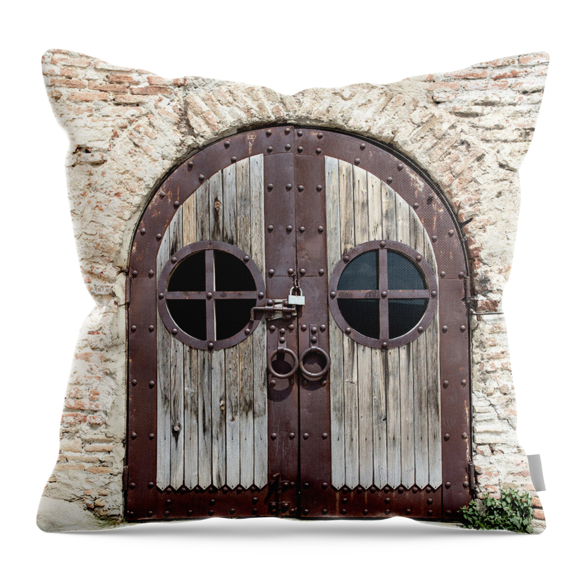 Arch Throw Pillow featuring the photograph Medieval Door #3 by ????? ???????