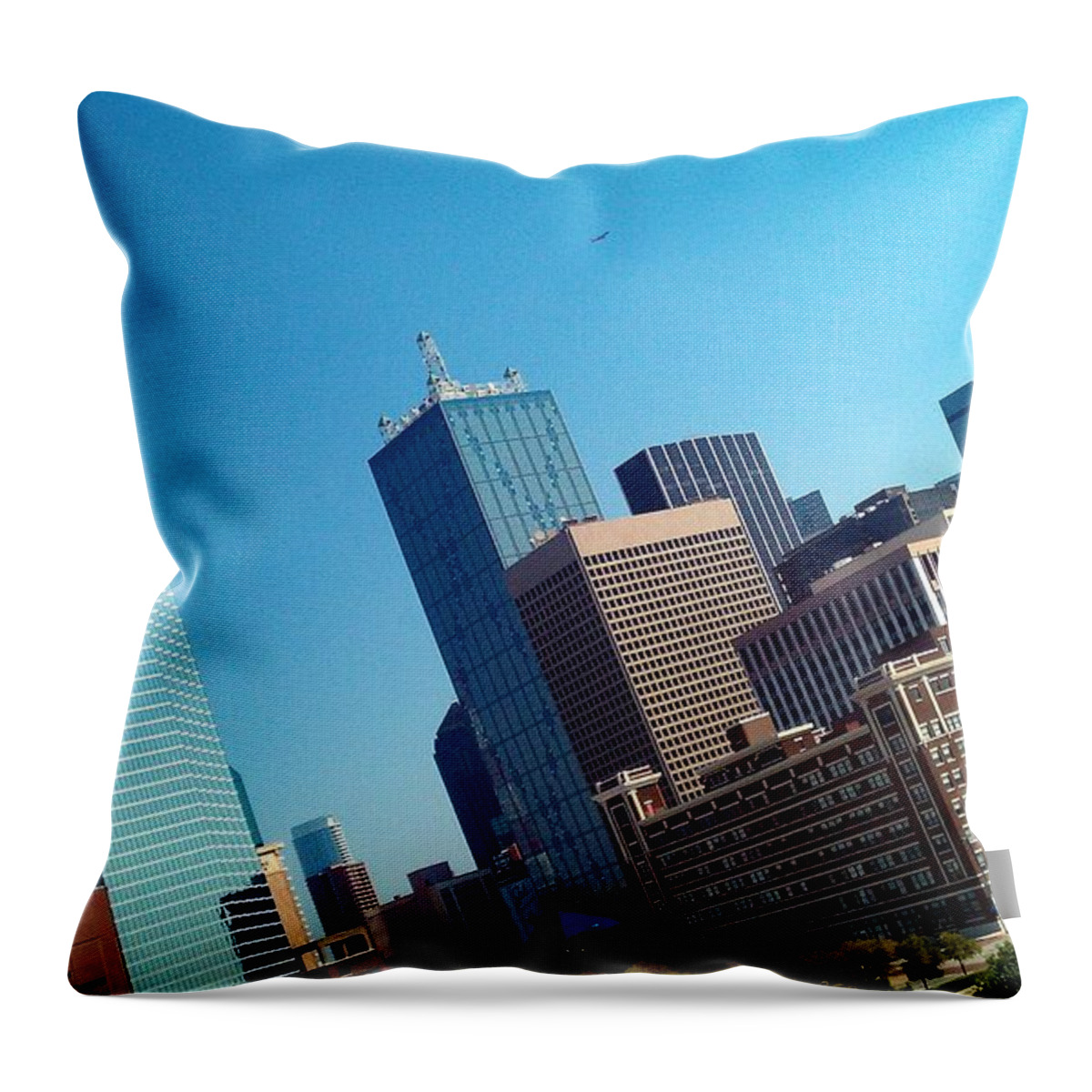 Dallas Throw Pillow featuring the photograph Omni Infinity Pool View #1 by Kenny Glover