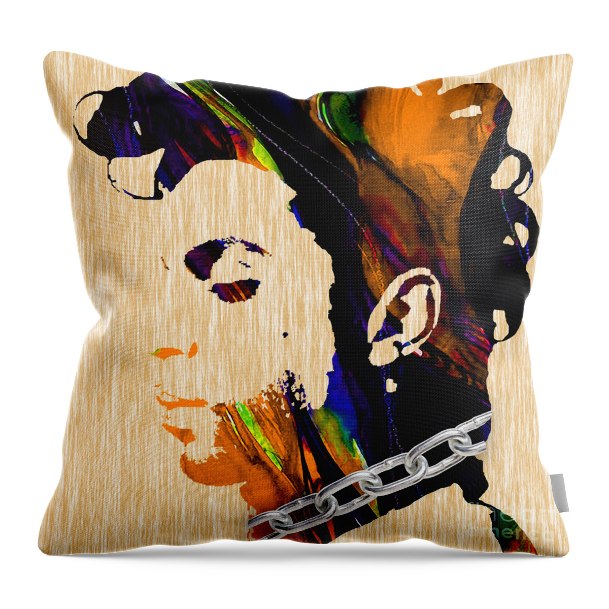 Prince Throw Pillow featuring the mixed media Prince Collection #3 by Marvin Blaine