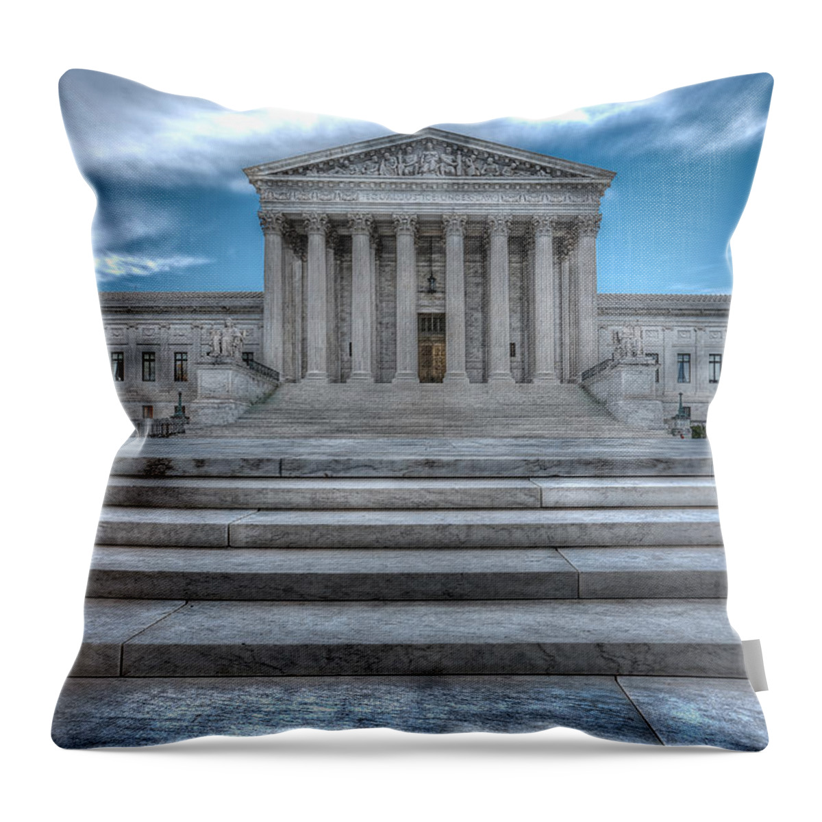 America Throw Pillow featuring the photograph Supreme Court #3 by Peter Lakomy
