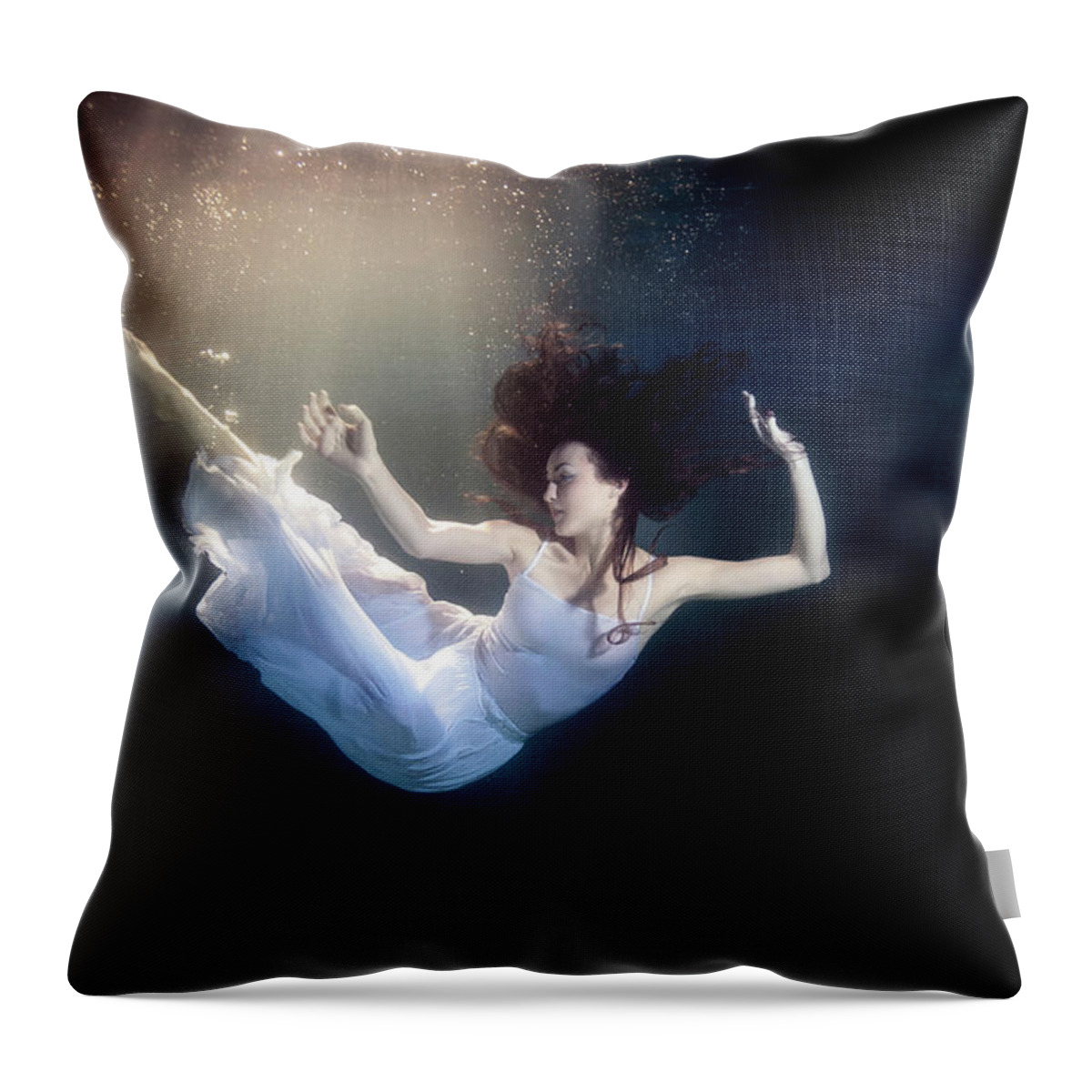 Underwater Throw Pillow featuring the photograph Underwater #3 by Mark Mawson
