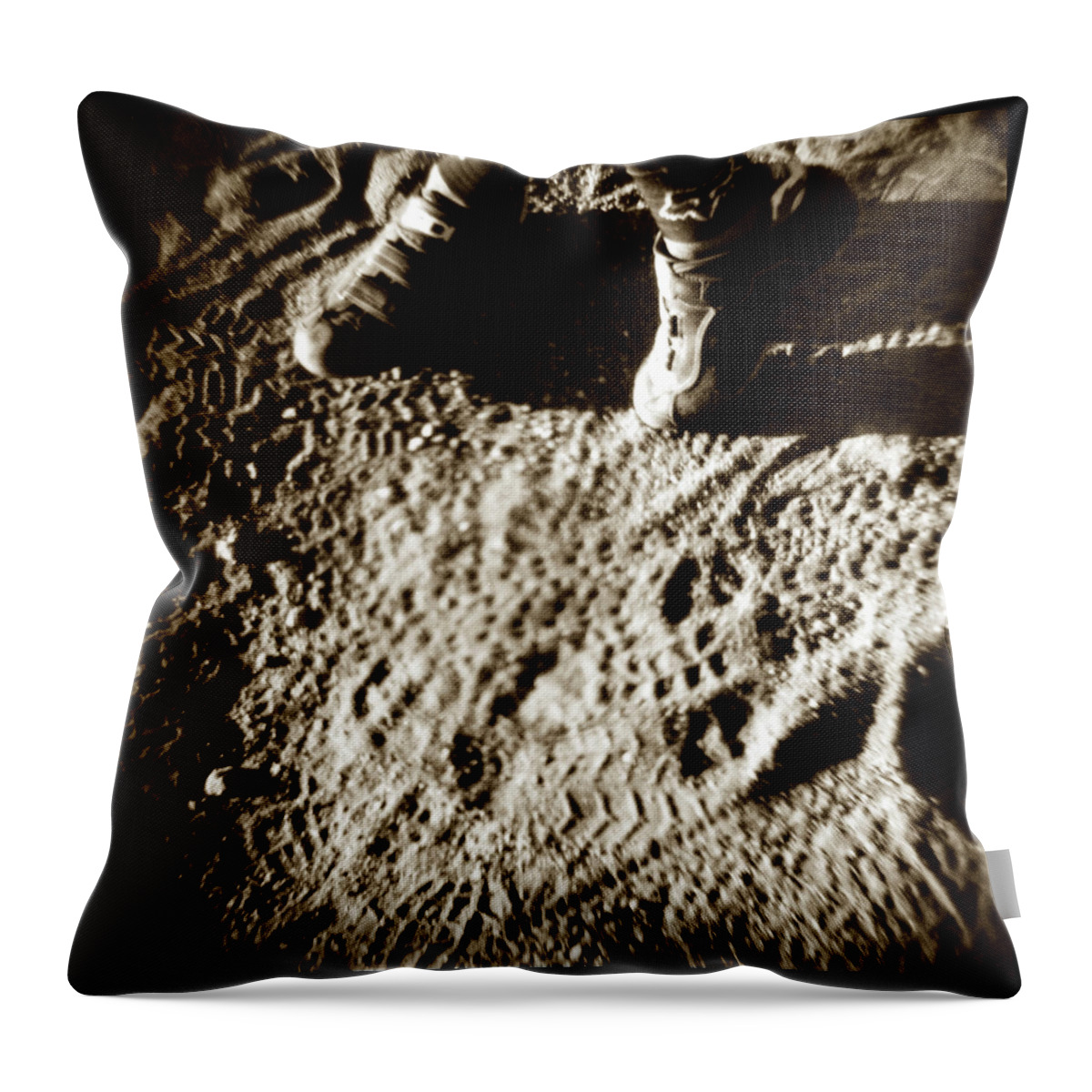 24 Hour Race At The Old Pueblo Throw Pillow featuring the photograph Untitled #3 by Dawn Kish