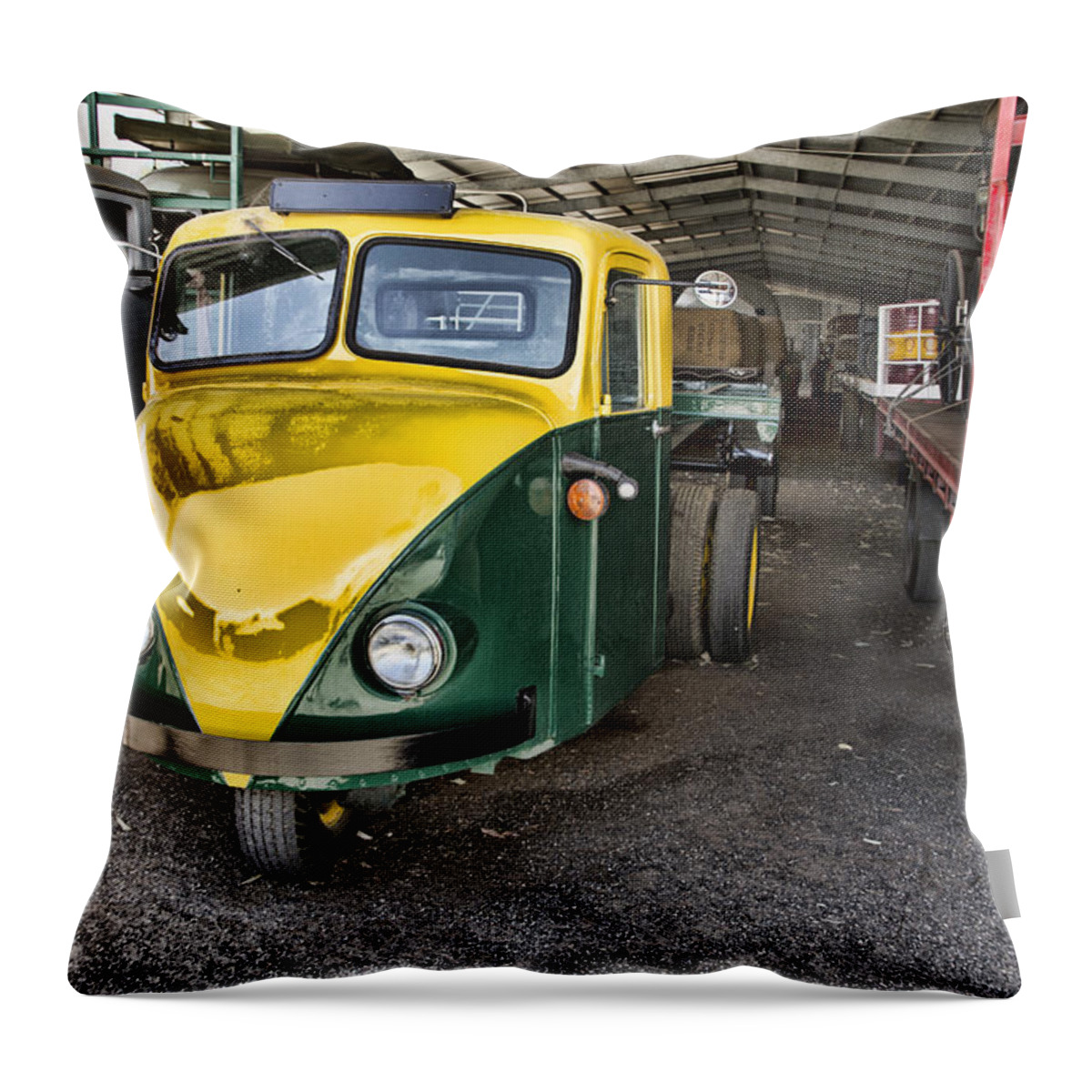 3 Wheel Truck Throw Pillow featuring the photograph 3 Wheeler Truck by Douglas Barnard