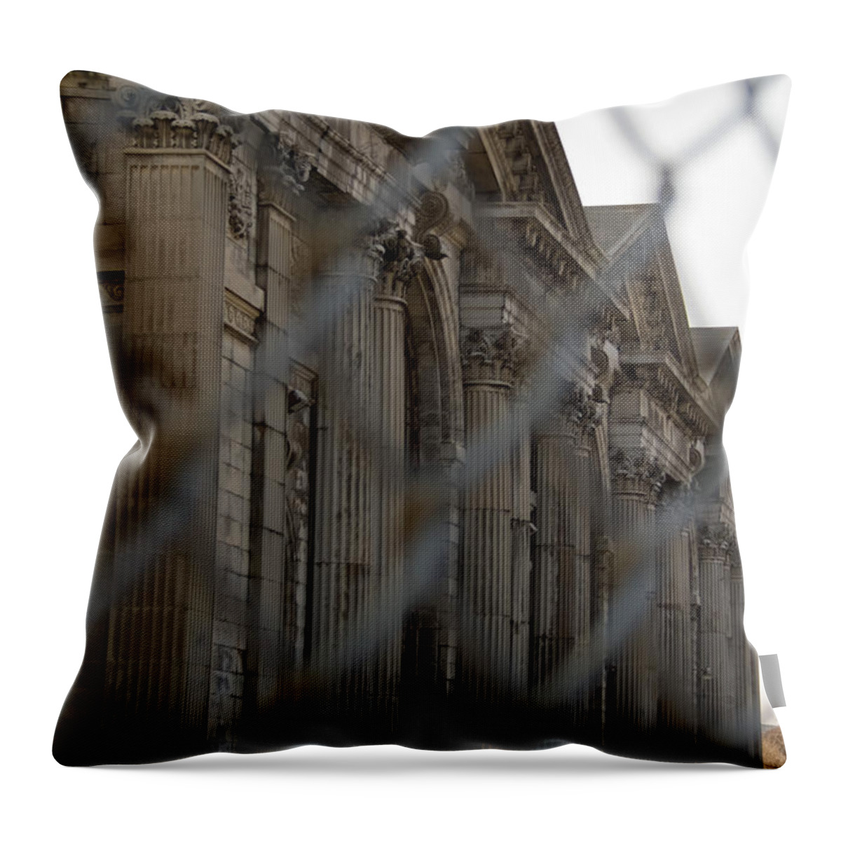 Michigan Throw Pillow featuring the photograph Michigan Central Station #30 by Gary Marx
