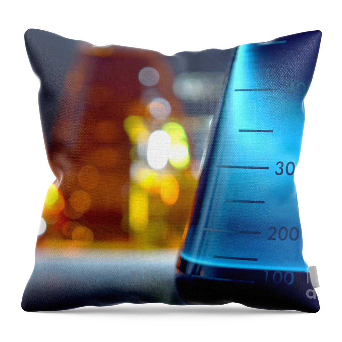 Biology Throw Pillow featuring the photograph Laboratory Equipment in Science Research Lab #35 by Science Research Lab