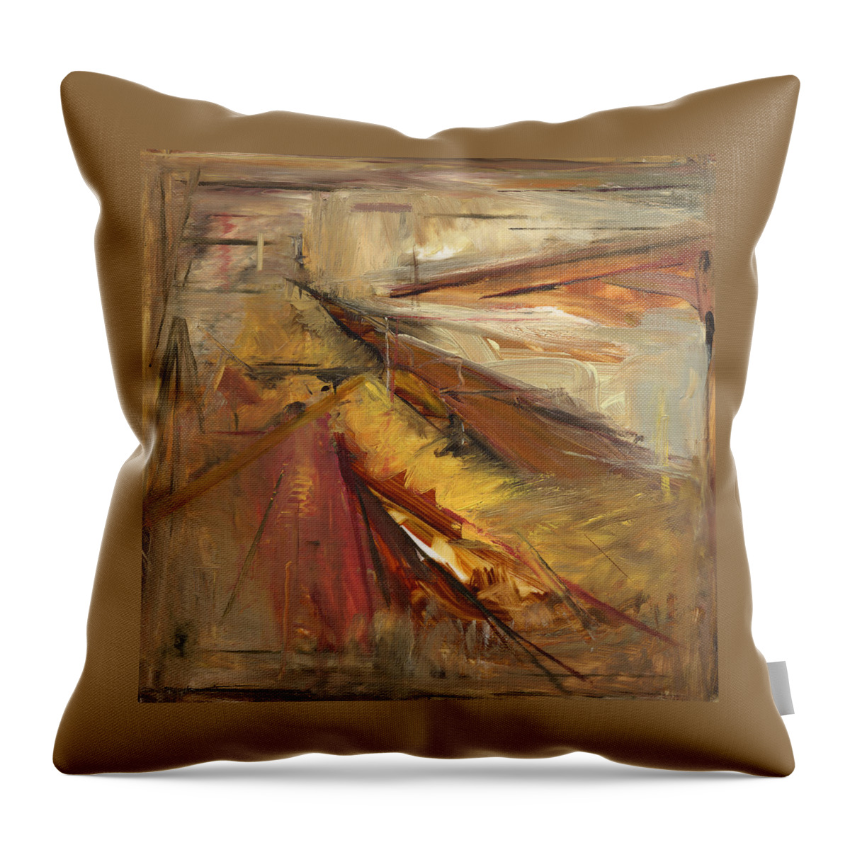 Abstract Throw Pillow featuring the painting Untitled #527 by Chris N Rohrbach