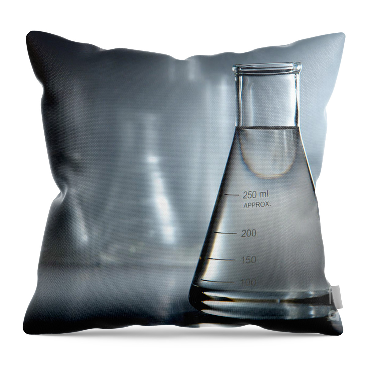 Chemical Throw Pillow featuring the photograph Laboratory Equipment in Science Research Lab #37 by Science Research Lab