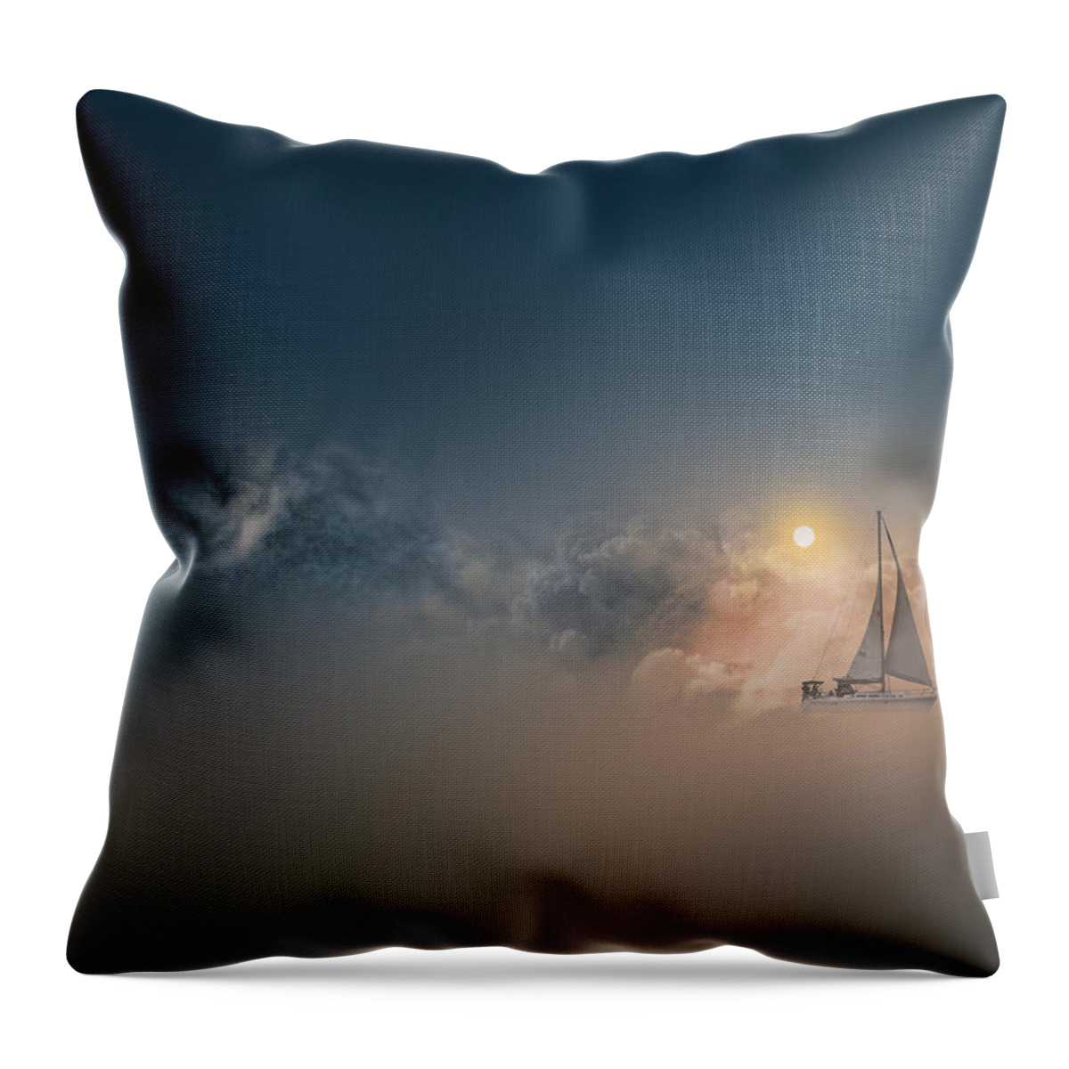 Sailboat Throw Pillow featuring the photograph 3796 by Peter Holme III