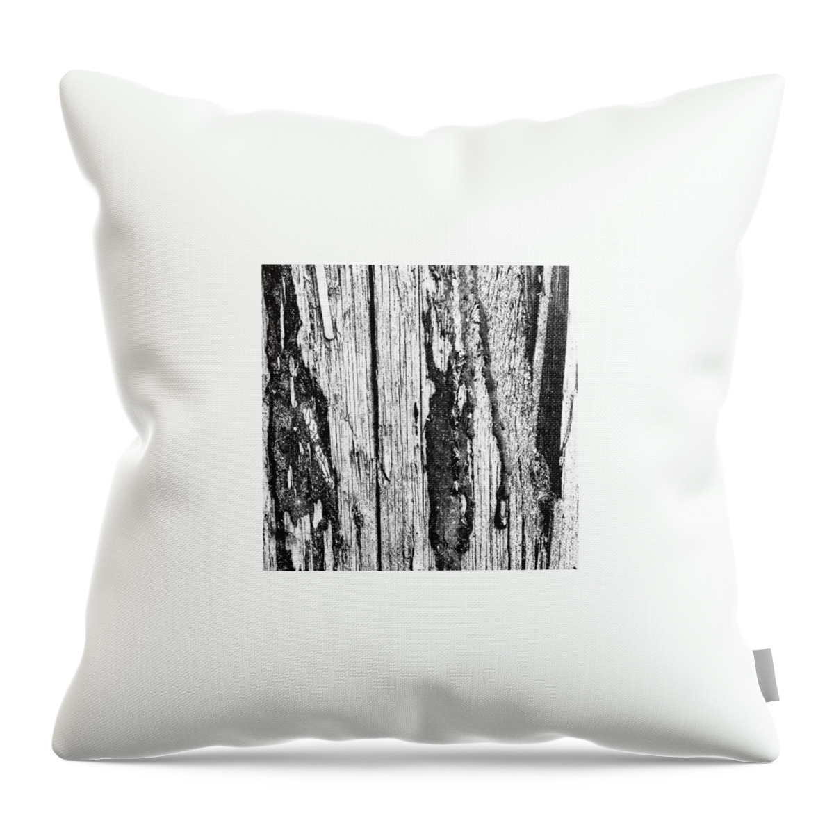 Beautiful Throw Pillow featuring the photograph Wooden Post B 'n' W 2 by Jason Roust