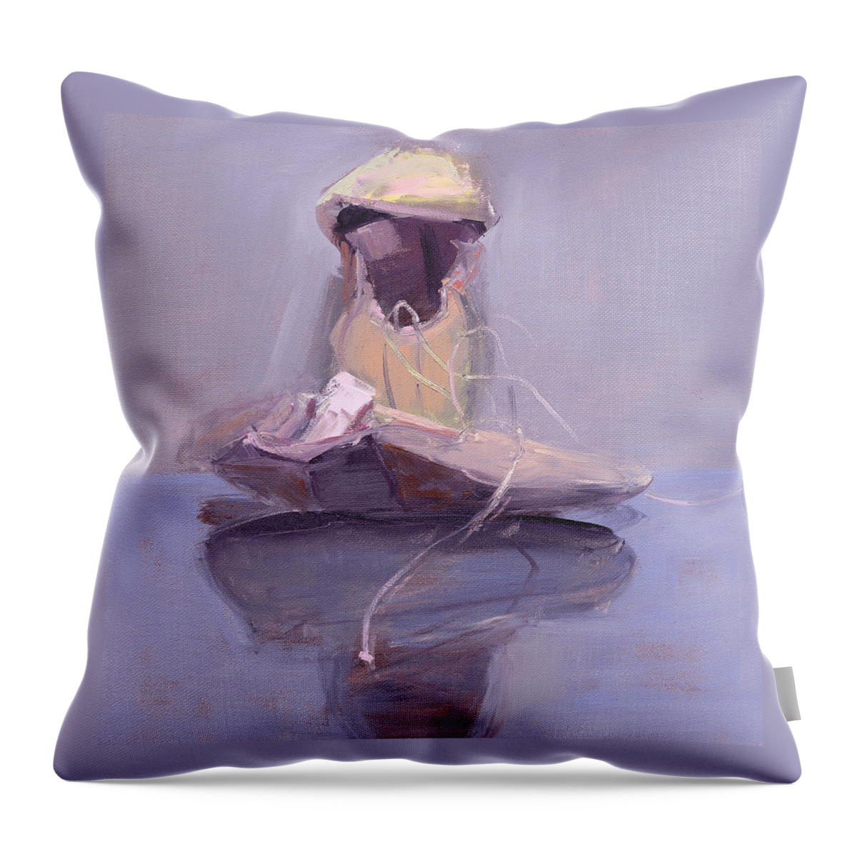 Ballet Throw Pillow featuring the painting Untitled #54 by Chris N Rohrbach