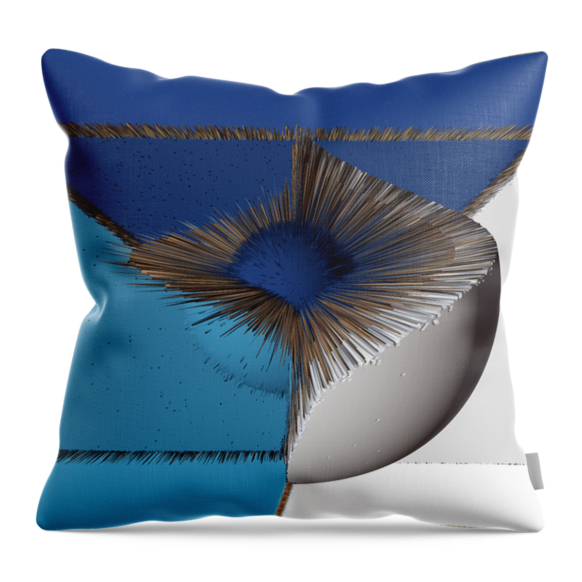 3d Throw Pillow featuring the digital art 3D Abstract 19 by Angelina Tamez
