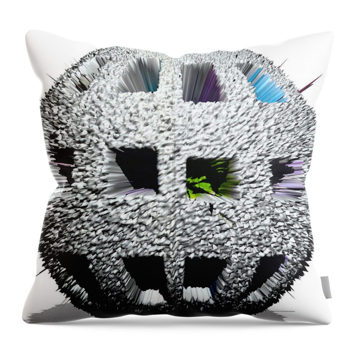 Abstract Art Throw Pillow featuring the digital art 3d Rubix Cube by Robert Margetts