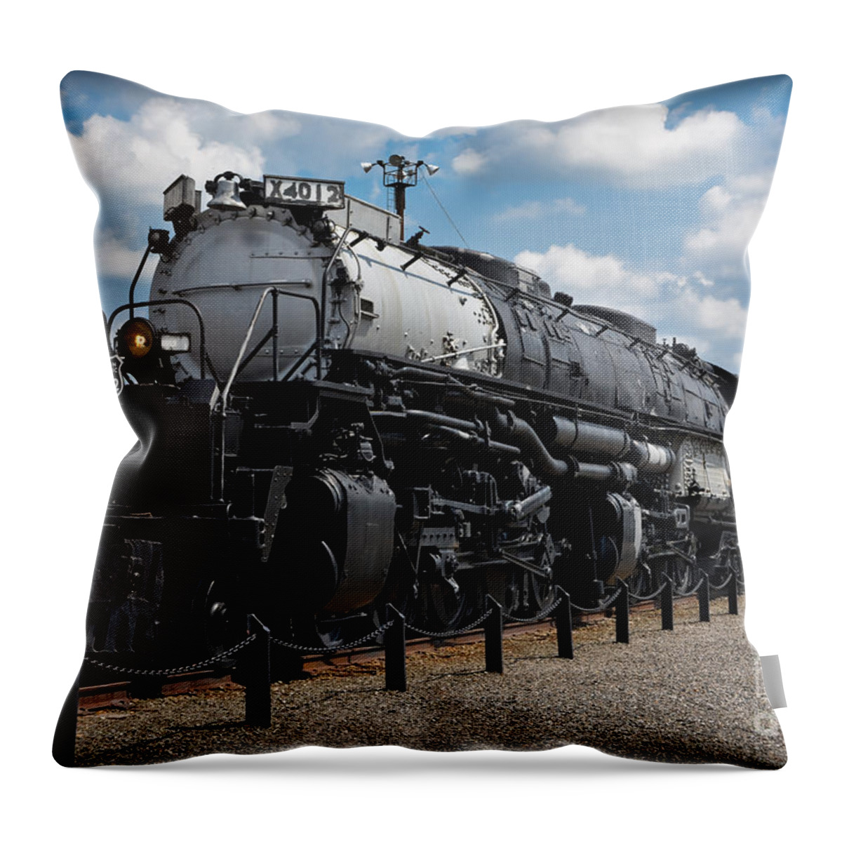 Locomotive Throw Pillow featuring the photograph 4-8-8-4 Big Boy Locomotive by Gary Keesler