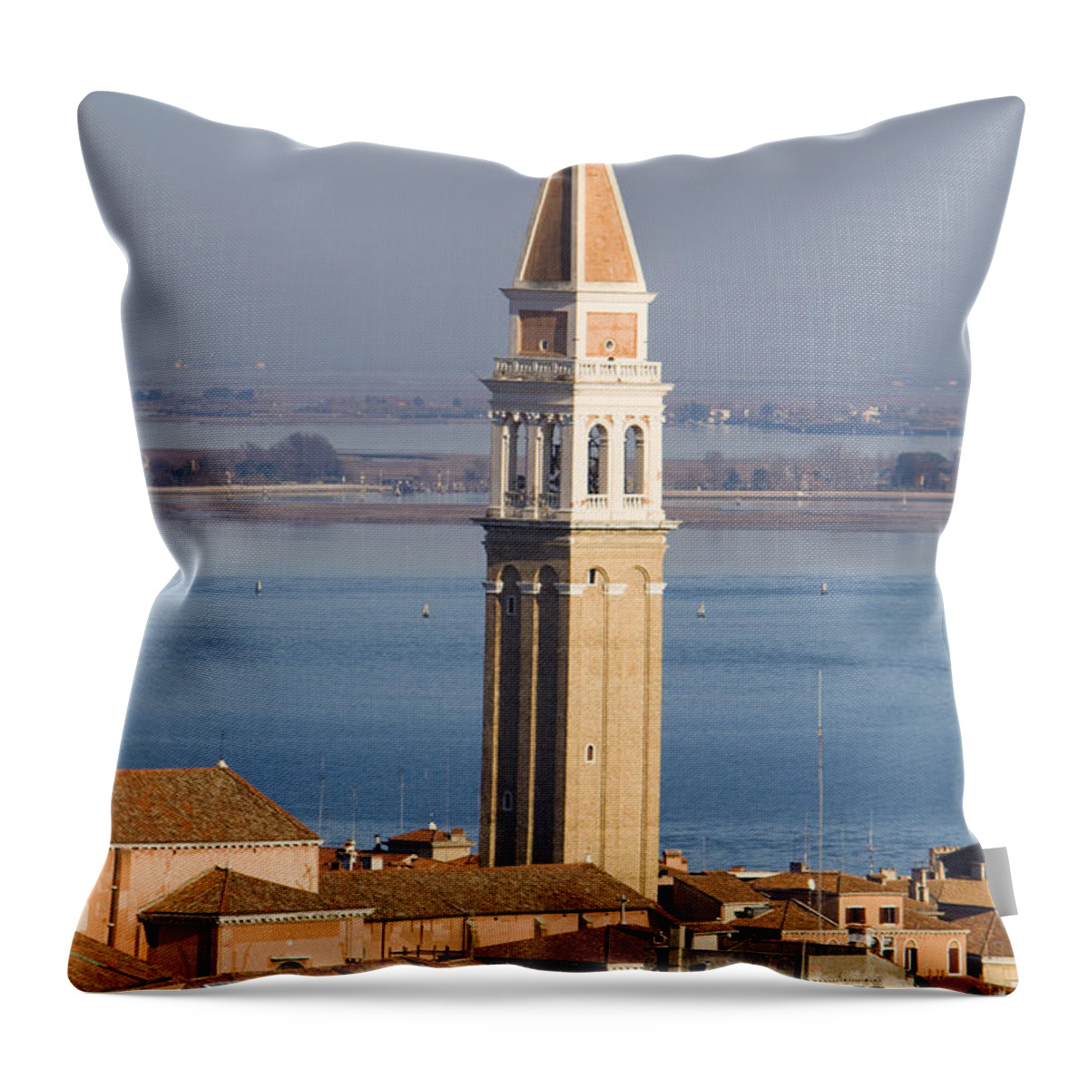 Travel Throw Pillow featuring the photograph Aerial view of Venice #4 by Jason O Watson