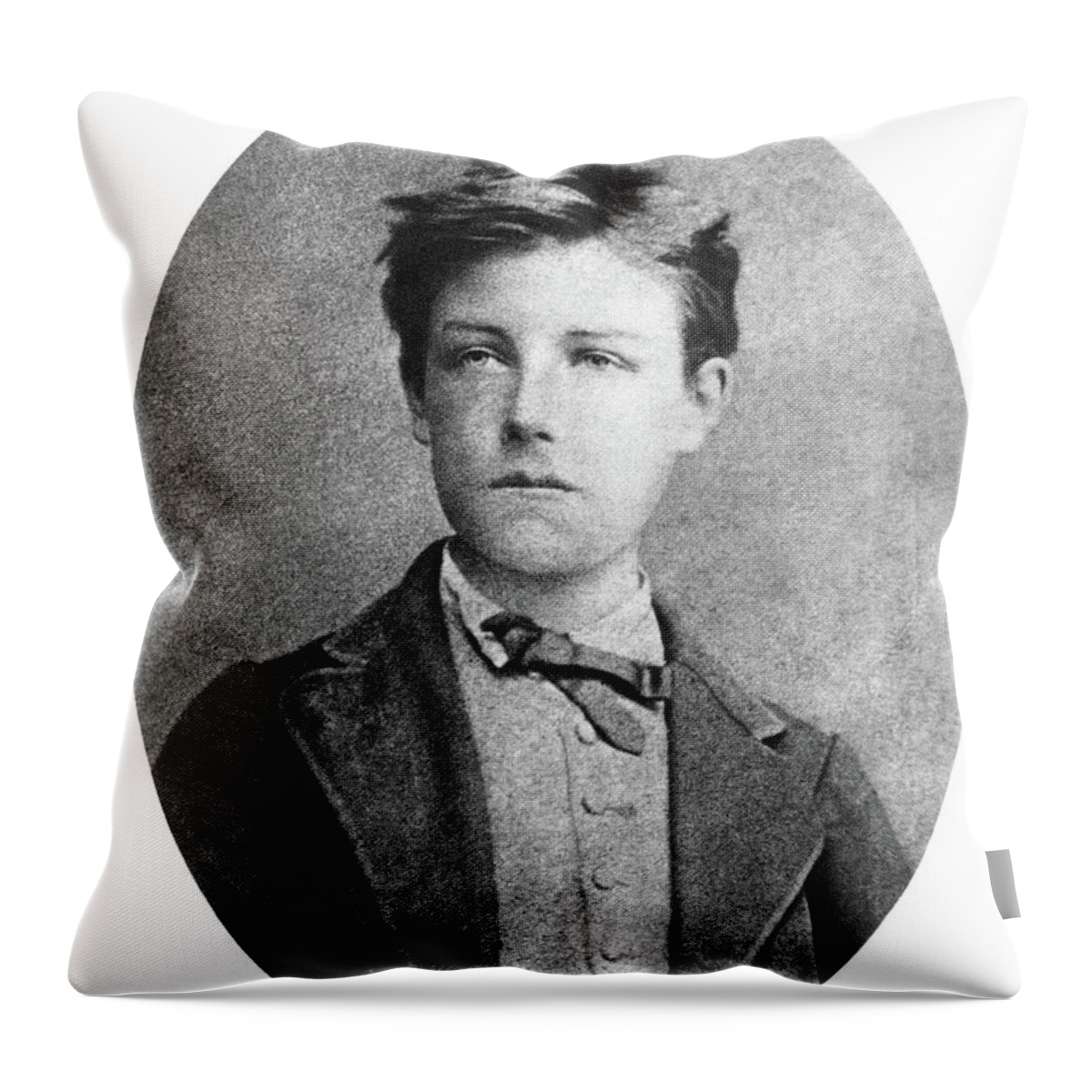 19th Century Throw Pillow featuring the photograph Arthur Rimbaud (1854-1891) #4 by Granger