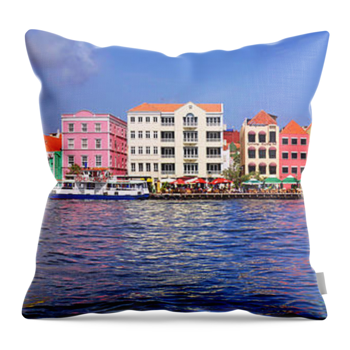 Photography Throw Pillow featuring the photograph Buildings At The Waterfront #4 by Panoramic Images