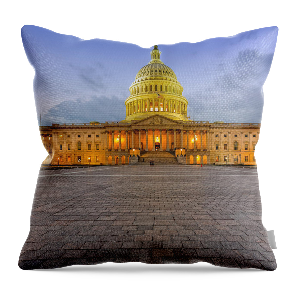 America Throw Pillow featuring the photograph Capitol Building #4 by Peter Lakomy