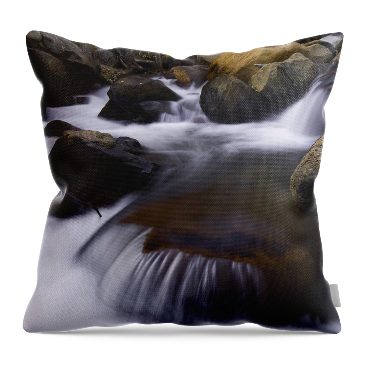 Stream Throw Pillow featuring the photograph Cascading Stream #4 by John Shaw