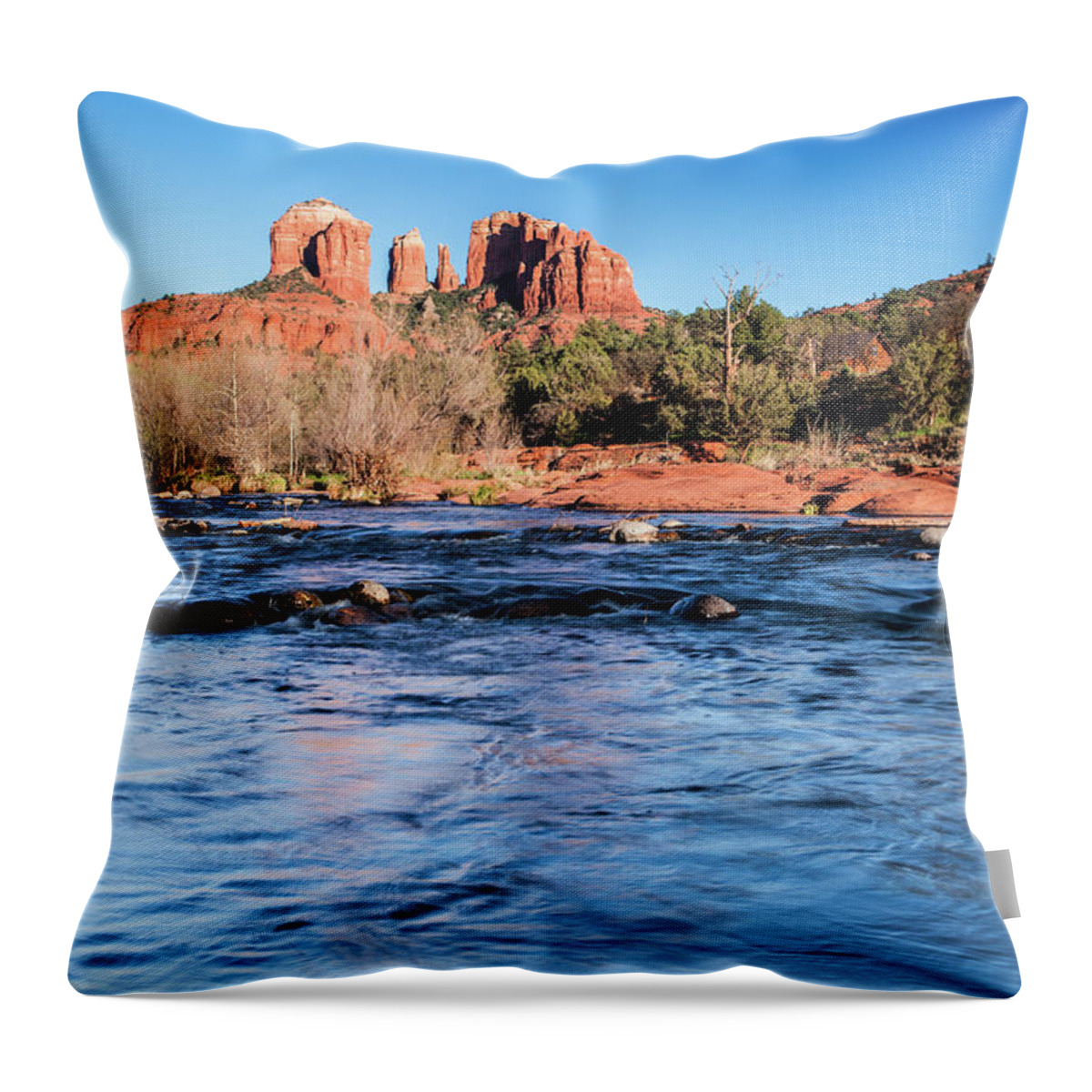 Scenics Throw Pillow featuring the photograph Cathedral Rock #4 by Jgareri