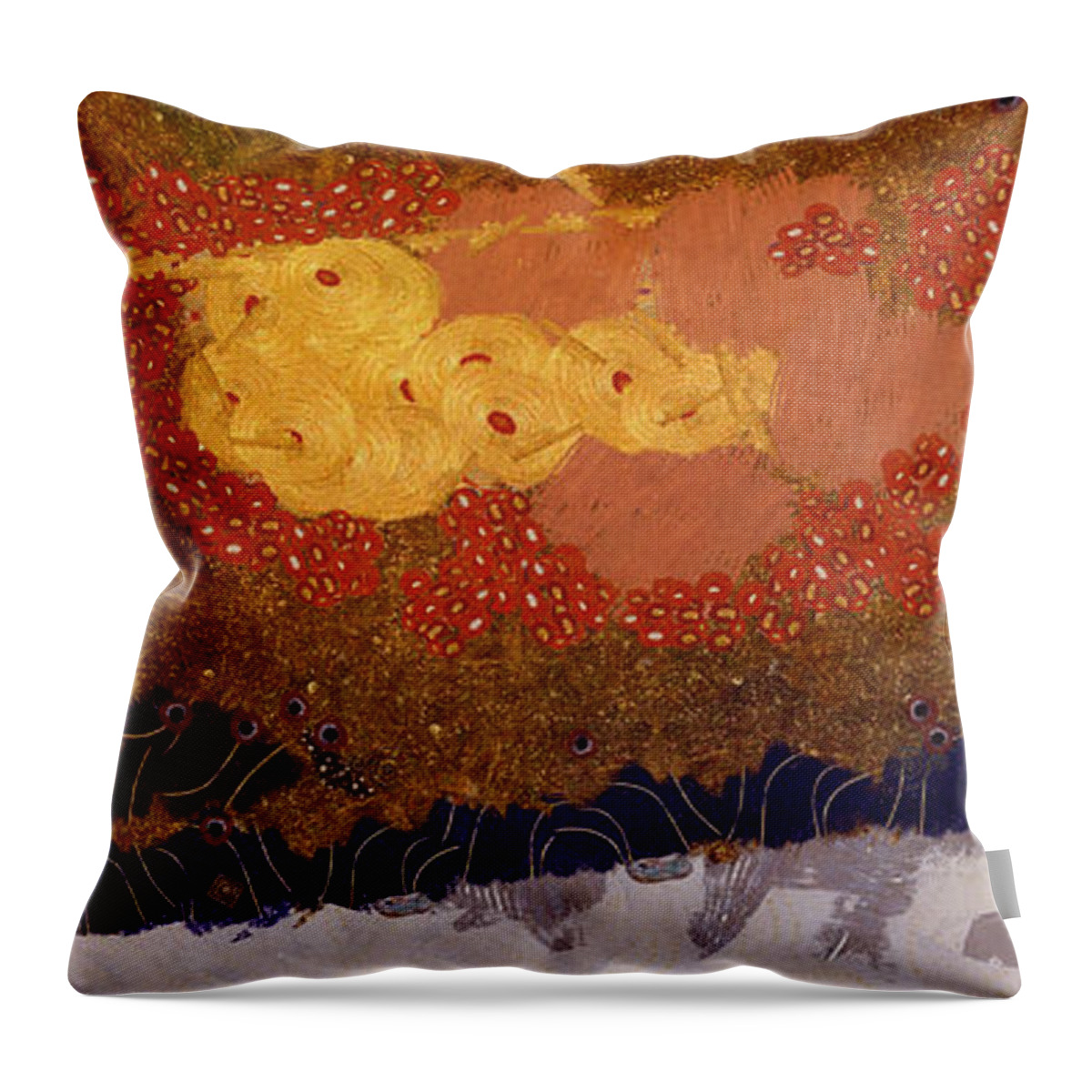 Abstract Throw Pillow featuring the digital art Christmas background #4 by Michal Boubin