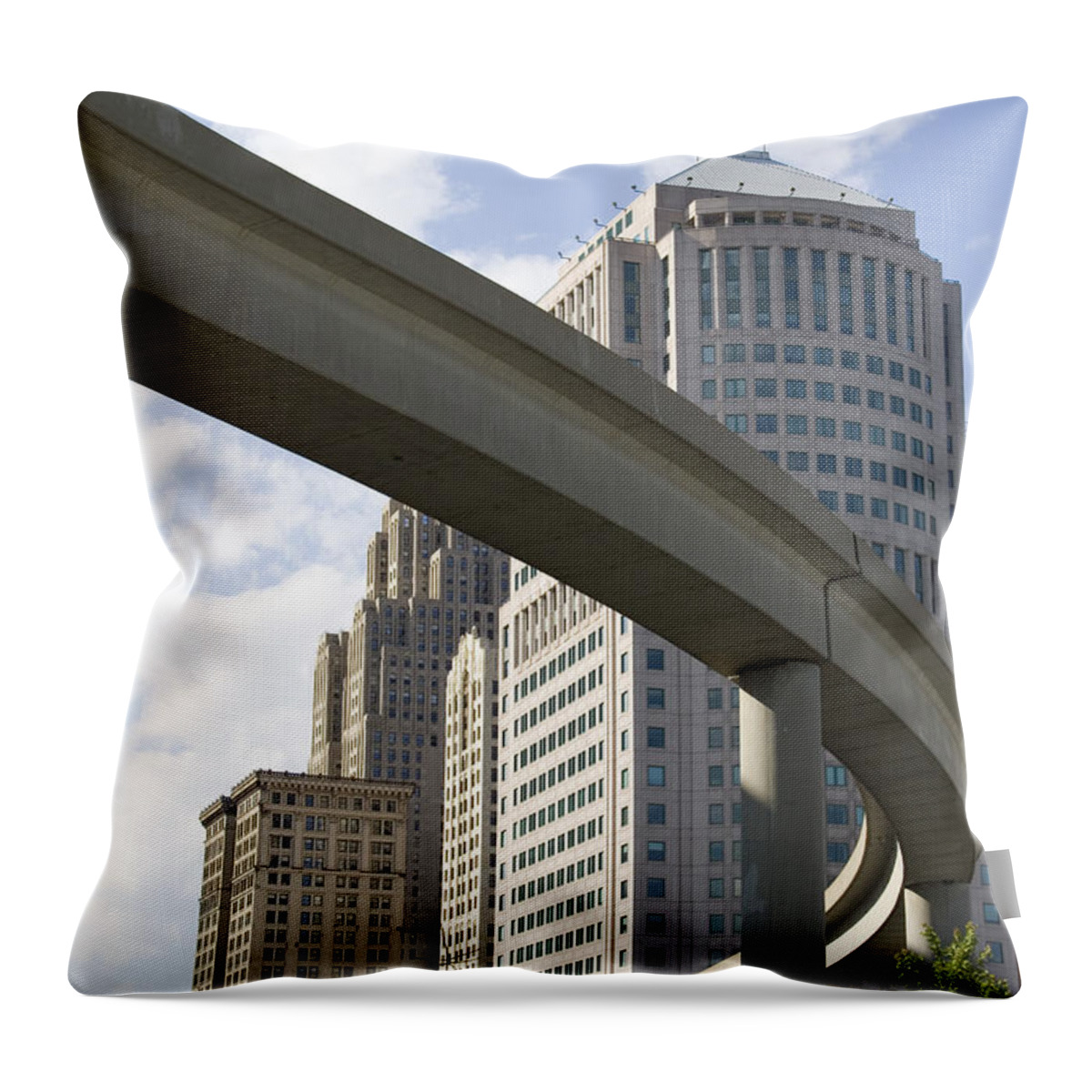 Detroit Throw Pillow featuring the photograph Detroit City #4 by Gary Marx