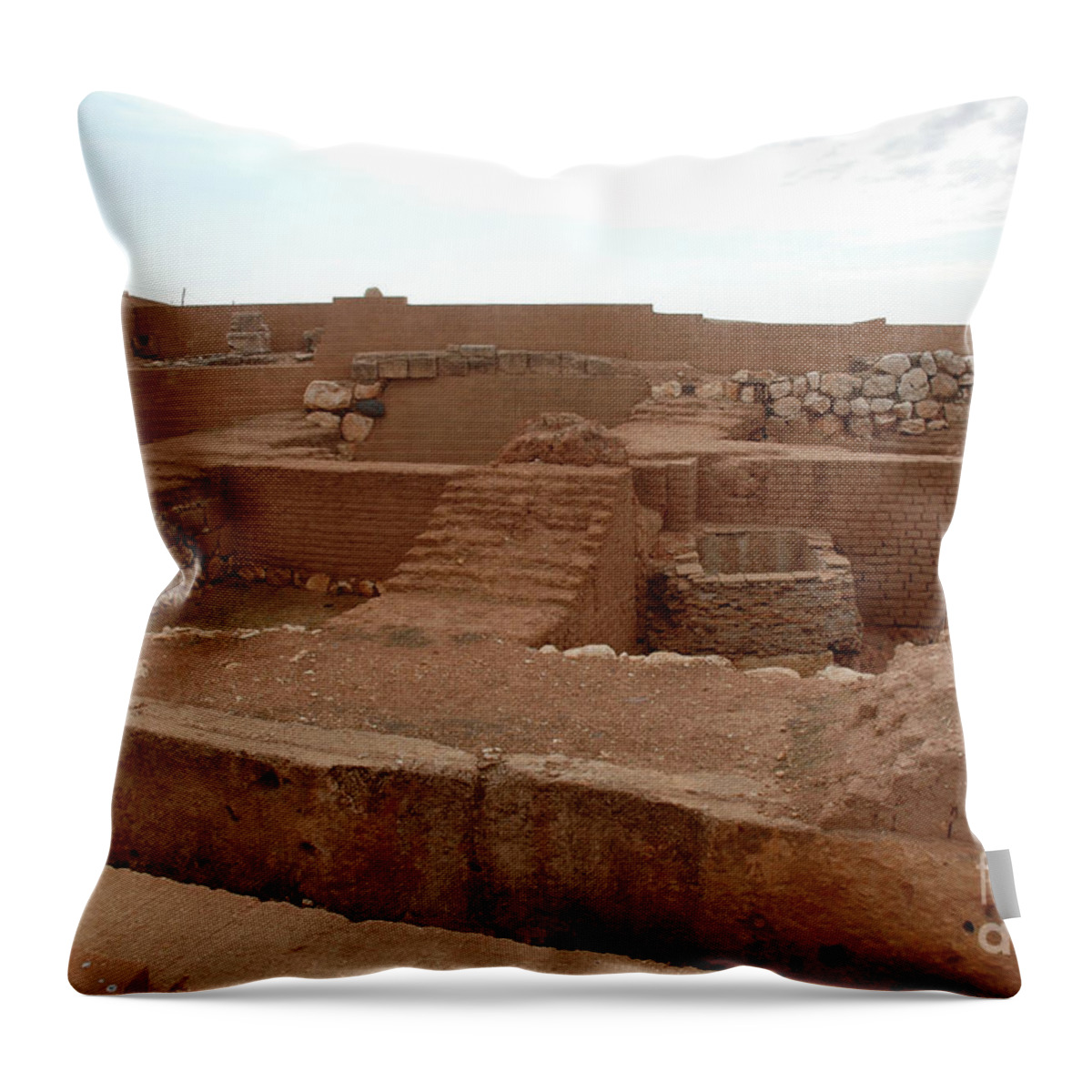 Syria Throw Pillow featuring the photograph Ebla, Syria #4 by Catherine Ursillo