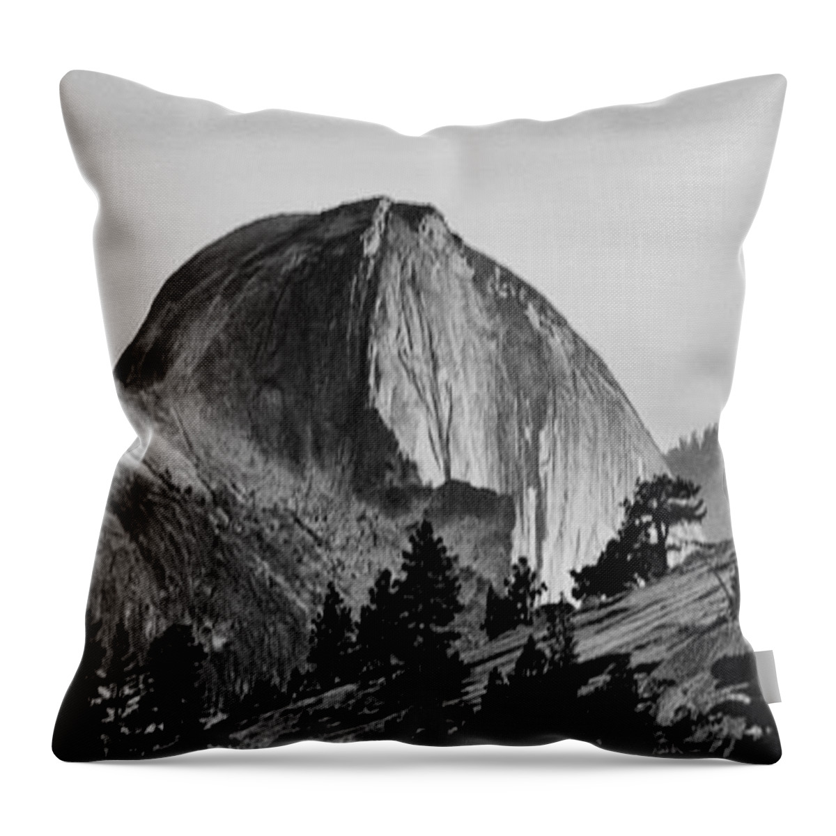 Black Throw Pillow featuring the photograph Half Dome #4 by Cat Connor