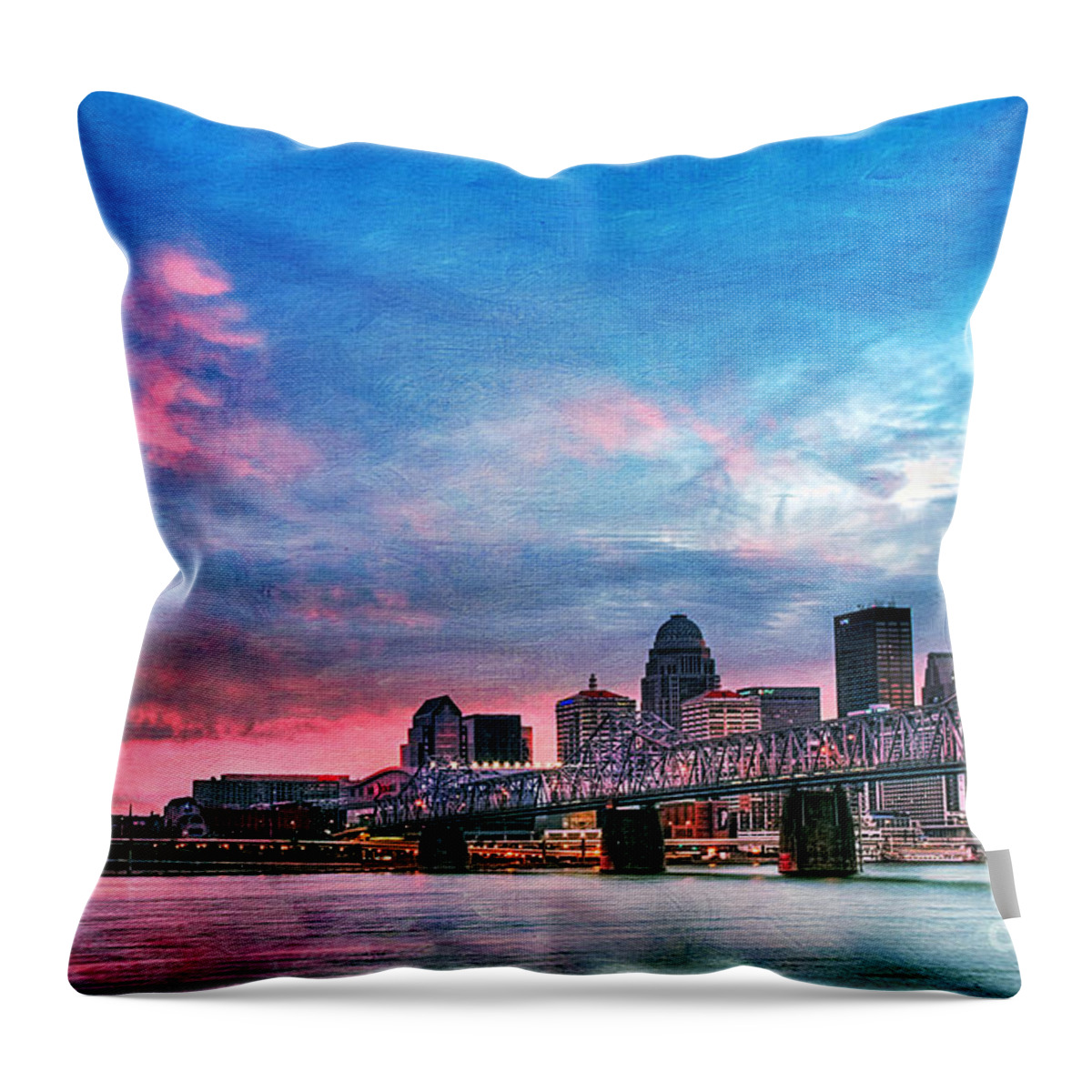 Architecture Throw Pillow featuring the photograph Louisville Kentucky #4 by Darren Fisher