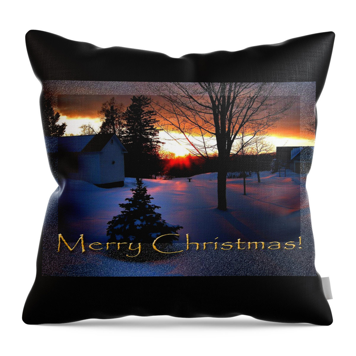 Merry Christmas Throw Pillow featuring the photograph Merry Christmas #1 by Savannah Gibbs