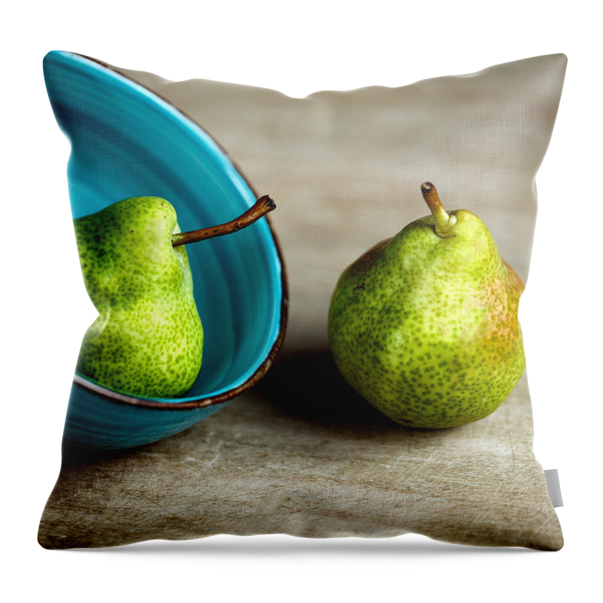 Pear Throw Pillow featuring the photograph Pears #4 by Nailia Schwarz