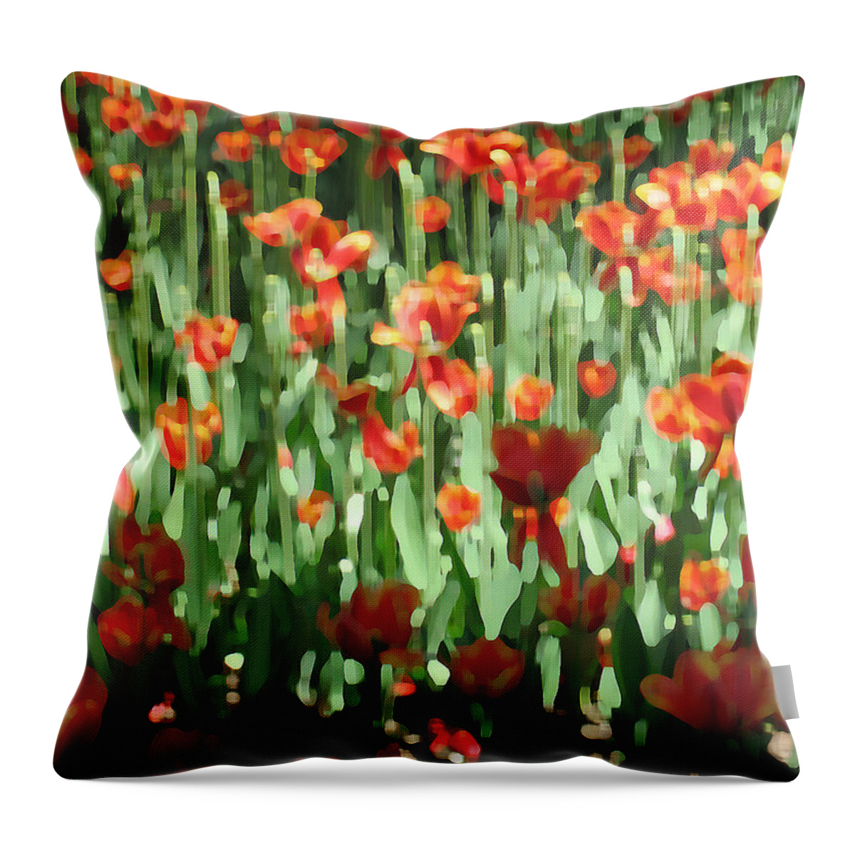 Digital Art Throw Pillow featuring the photograph Tulips #4 by Yue Wang