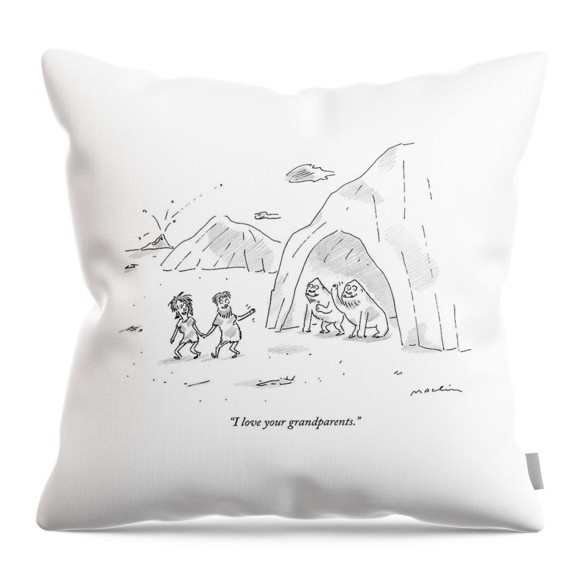 I Love Your Grandparents Throw Pillow