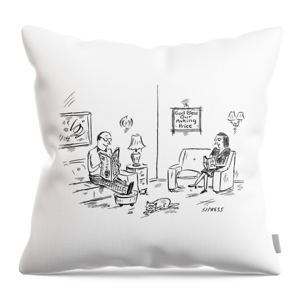 New Yorker January 23rd, 2006 Throw Pillow